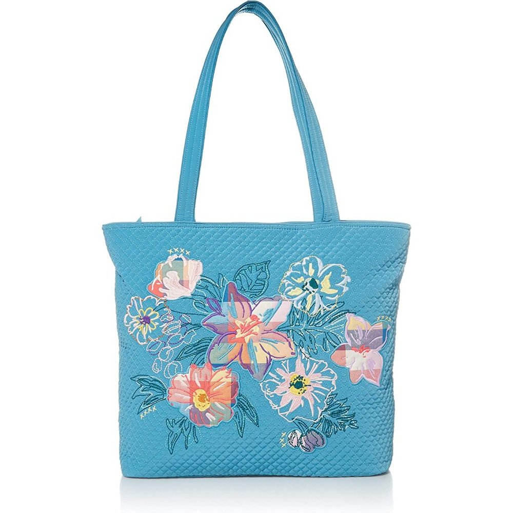 Vera Bradley Happy Blooms Embroidered Tote Bag